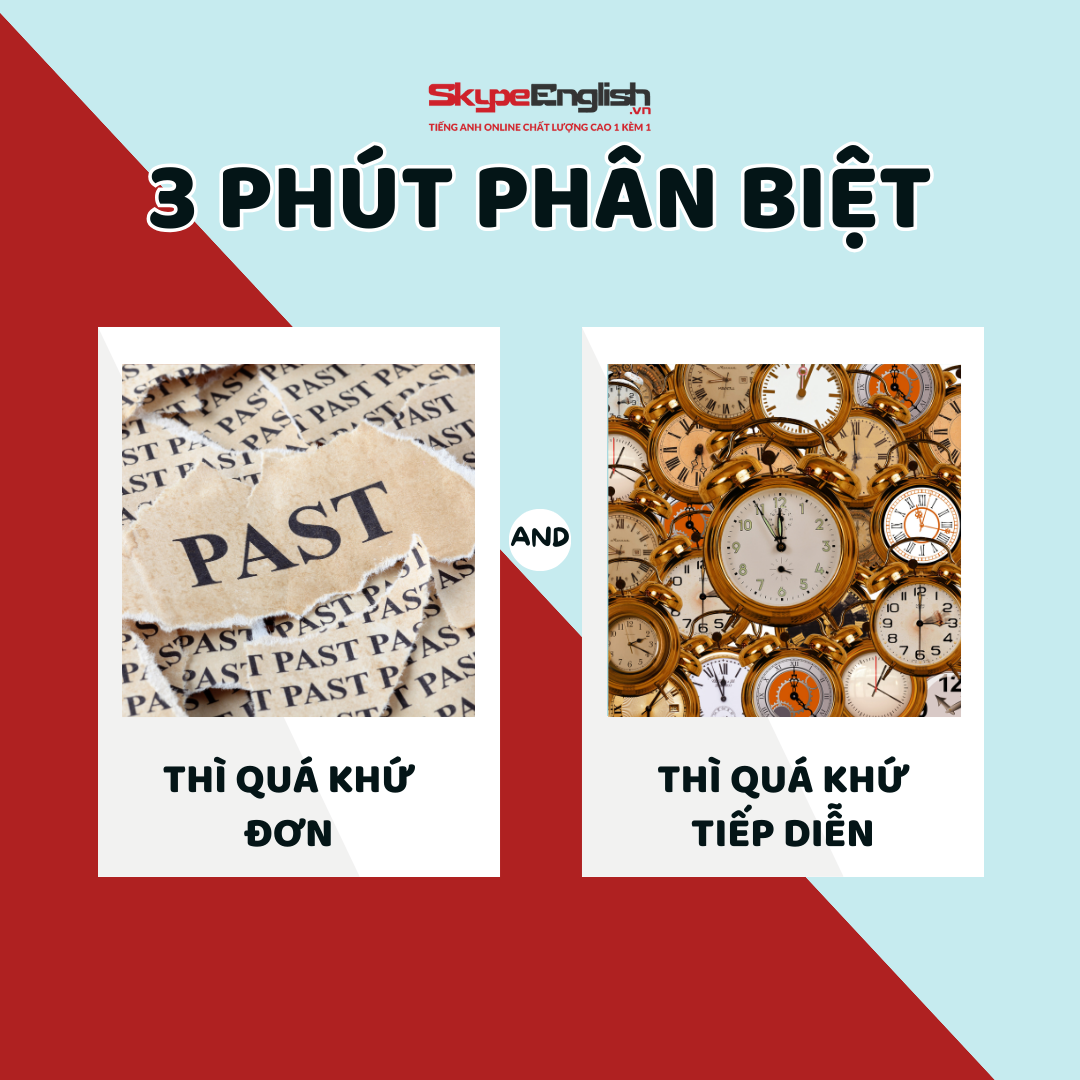 3 phút phân biệt quá khứ đơn và quá khứ tiếp diễn