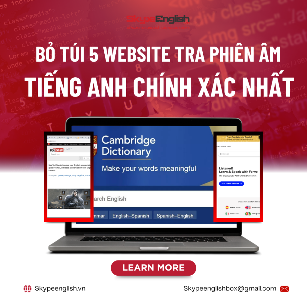 Bỏ túi 5 website tra phiên âm tiếng Anh chính xác nhất