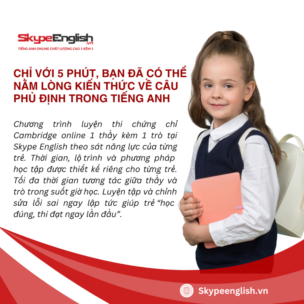 Chỉ với 5 phút, bạn đã có thể nằm lòng kiến thức về câu phủ định trong tiếng Anh