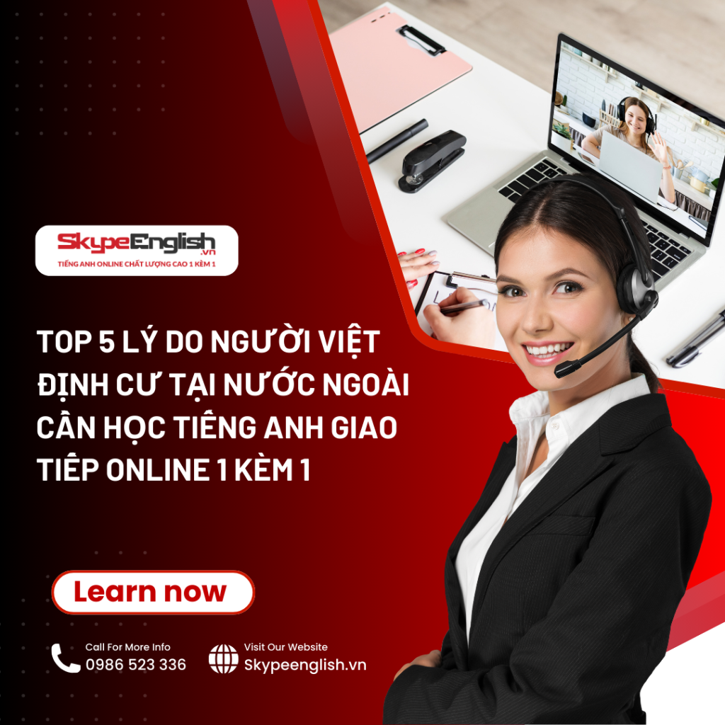 Top 5 lý do người Việt định cư tại nước ngoài cần học tiếng Anh giao tiếp online 1 kèm 1