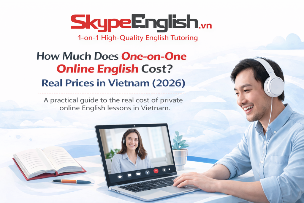 Học tiếng Anh online 1 kèm 1 giá bao nhiêu? Chi phí thực tế tại Việt Nam (2026)