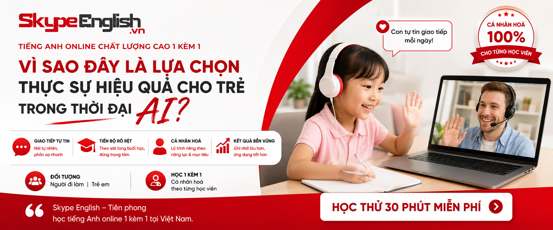 Tiếng Anh Online 1 Kèm 1