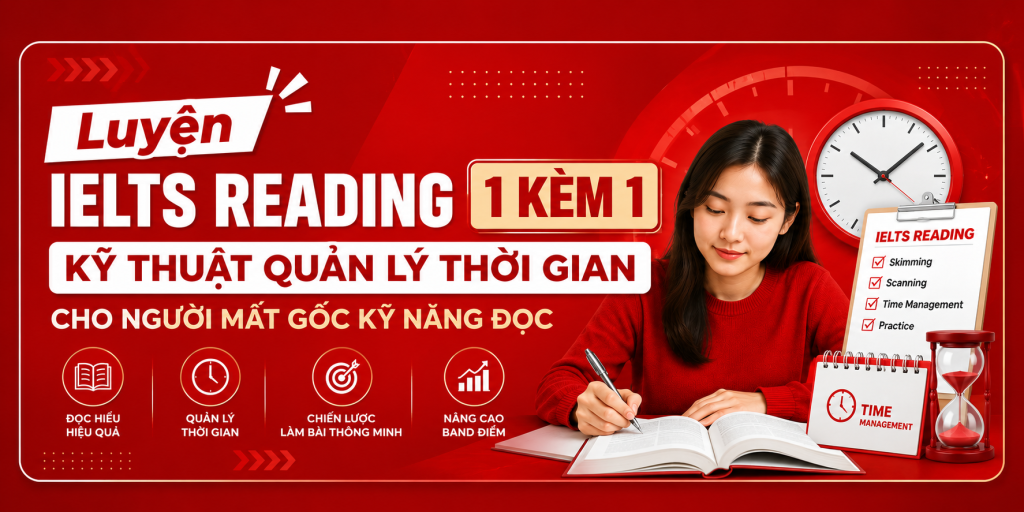 Luyện IELTS Reading 1 Kèm 1: Kỹ Thuật Quản Lý Thời Gian Cho Người Mất Gốc Kỹ Năng Đọc
