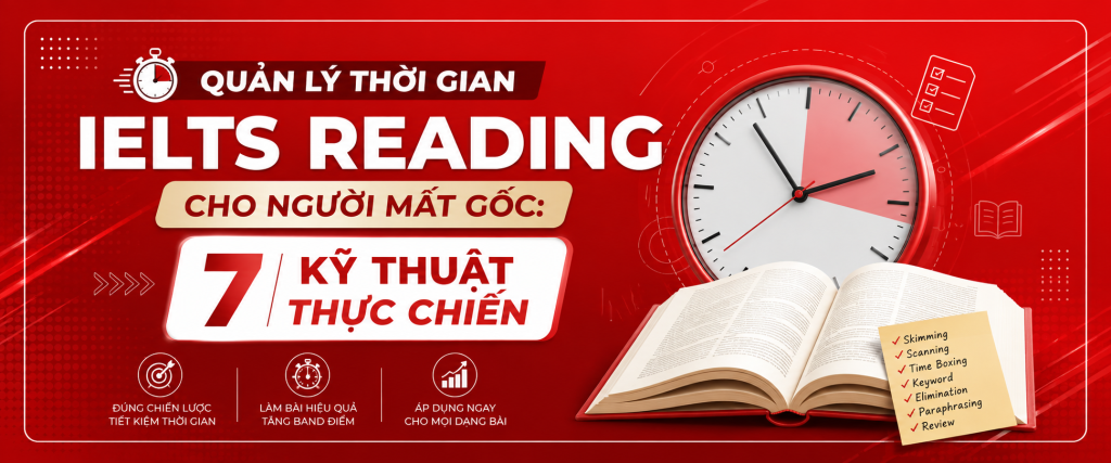 Quản Lý Thời Gian IELTS Reading Cho Người Mất Gốc: 7 Kỹ Thuật Thực Chiến Quản Lý Thời Gian IELTS Reading Cho Người Mất Gốc: 7 Kỹ Thuật Thực Chiến