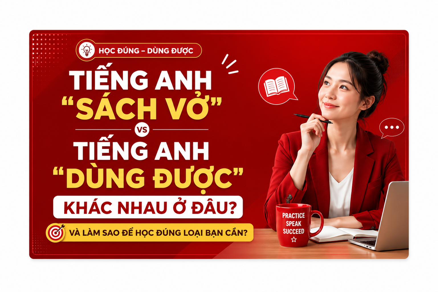 Tiếng Anh "sách vở" và tiếng Anh "dùng được" khác nhau ở đâu và làm sao để học đúng loại bạn cần?