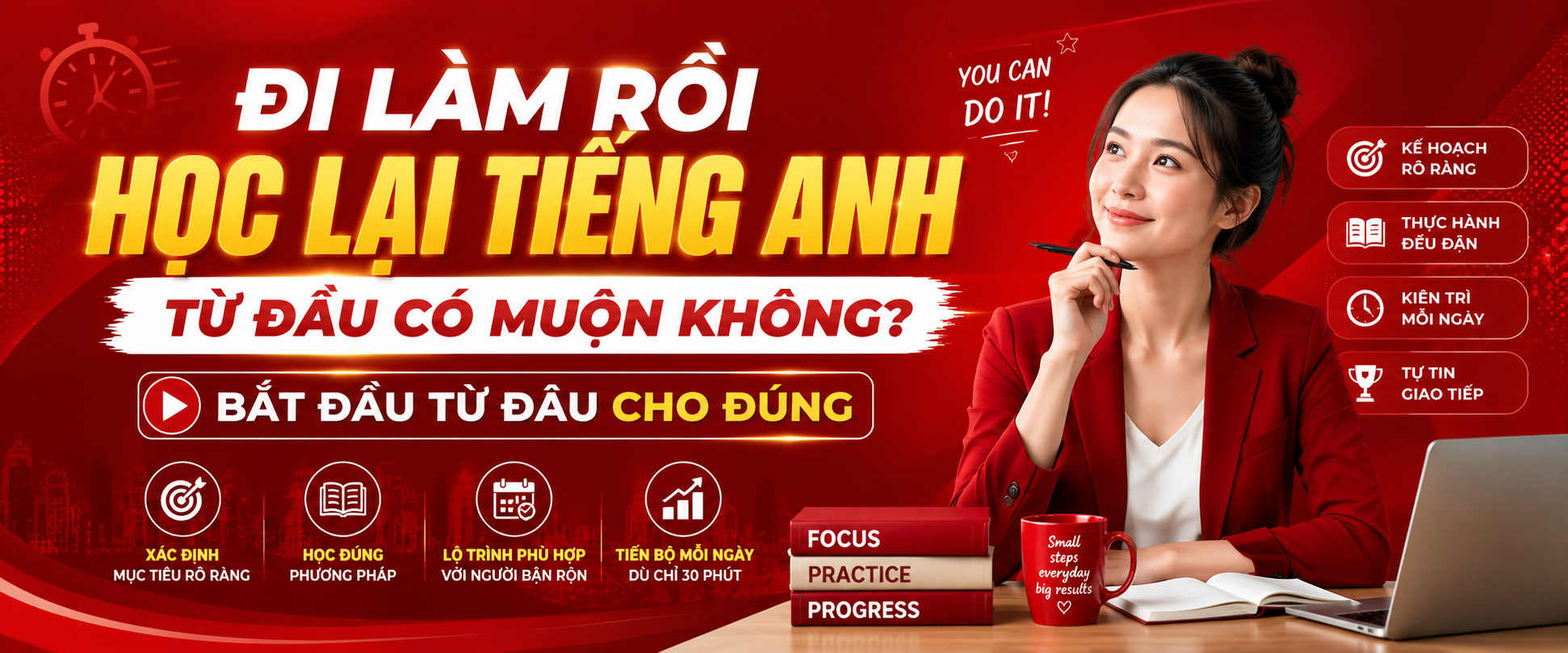 Đi làm rồi mới học lại tiếng Anh từ đầu: có muộn không và nên bắt đầu từ đâu?