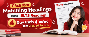 Cách làm Matching Headings trong IELTS Reading: Quy trình 4 bước kèm ví dụ phân tích Cách làm Matching Headings trong IELTS Reading: Quy trình 4 bước kèm ví dụ phân tích