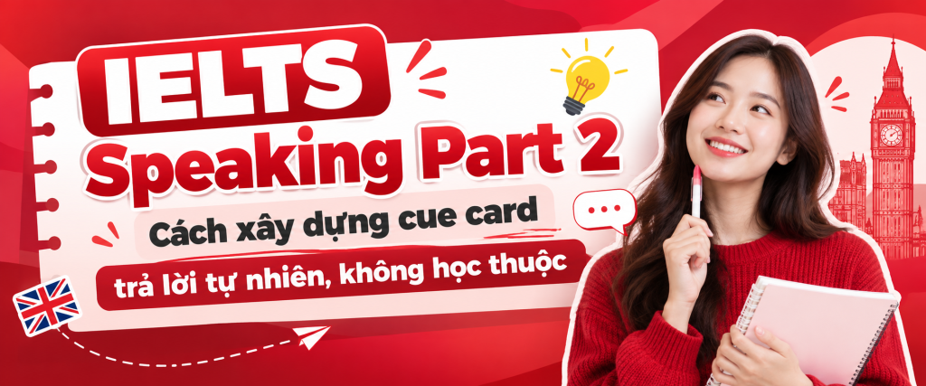 IELTS Speaking Part 2: Cách xây dựng cue card trả lời tự nhiên, không học thuộc IELTS Speaking Part 2: Cách xây dựng cue card trả lời tự nhiên, không học thuộc